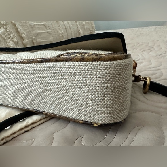 Tory Burch small Kira mixed-media shoulder bag cream & black New - Picture 8 of 15